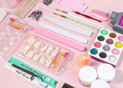 Extension des ongles Ensemble complet de poudres acryliques - Manucure - shop
