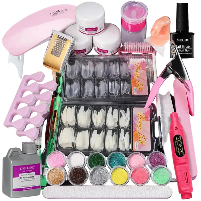 Extension des ongles Ensemble complet de poudres acryliques - Manucure - shop