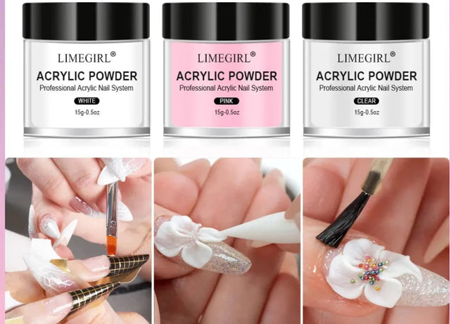 Kit Acrylique Professionnel Complet - Poudre Scintillante + gel + Outils - Manucure - shop