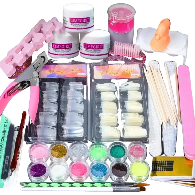 Kit Acrylique Professionnel - Poudre à Paillettes pour Extensions d'Ongles - Manucure - shop