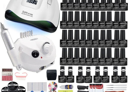 Kit complet de vernis à ongles avec lampe UV Led 180W avec perceuse à ongles - Manucure - shop