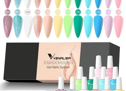 Kit de 12 vernis à ongles en gel UV/LED - Manucure - shop