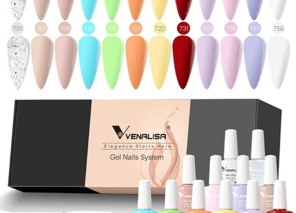 Kit de 12 vernis à ongles en gel UV/LED - Manucure - shop