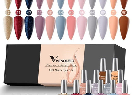 Kit de 12 vernis à ongles en gel UV/LED - Manucure - shop