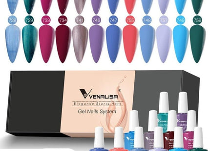 Kit de 12 vernis à ongles en gel UV/LED - Manucure - shop