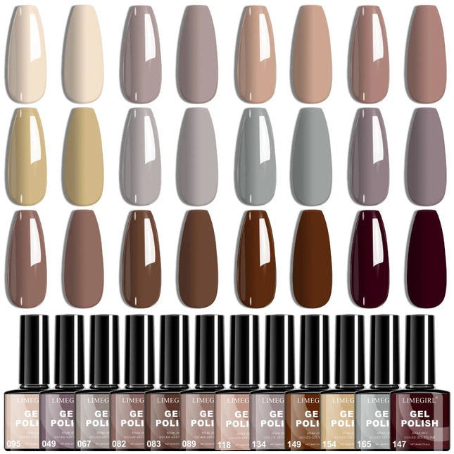 Kit de 12 Vernis Gel Semi - Permanent 8ml - Manucure - shop
