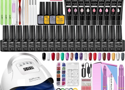 Kit de Manucure Complet Professionnel - Lampe 120W + Ponceuse + 30 Vernis Gel - Manucure - shop