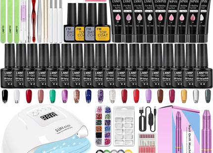 Kit de Manucure Complet Professionnel - Lampe 120W + Ponceuse + 30 Vernis Gel - Manucure - shop