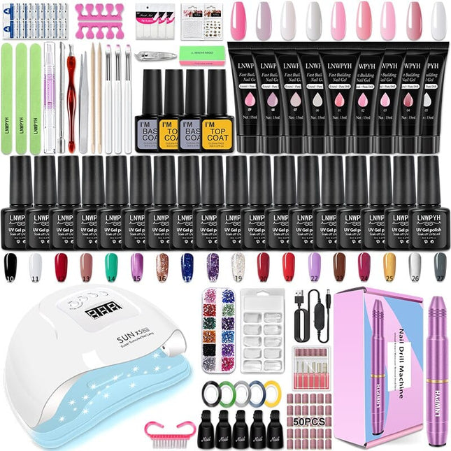 Kit de Manucure Complet Professionnel - Lampe 120W + Ponceuse + 30 Vernis Gel - Manucure - shop