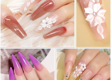Kit de Poudre Acrylique Rose et Blanc - Extensions d'Ongles - Manucure - shop