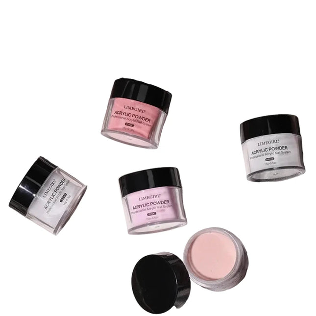 Kit de Poudre Acrylique Rose et Blanc - Extensions d'Ongles - Manucure - shop