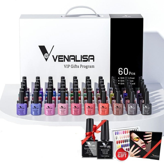 Kit de vernis à ongles Gel 60 belle couleurs avec carte - Manucure - shop
