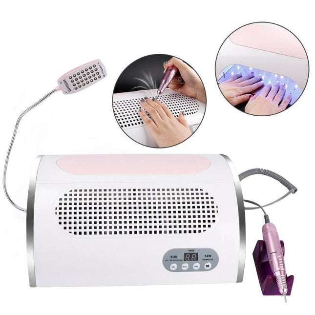 Manucure 5 en 1 Perceuse à ongles - aspirateur - sèche - ongles - lampe - Manucure - shop